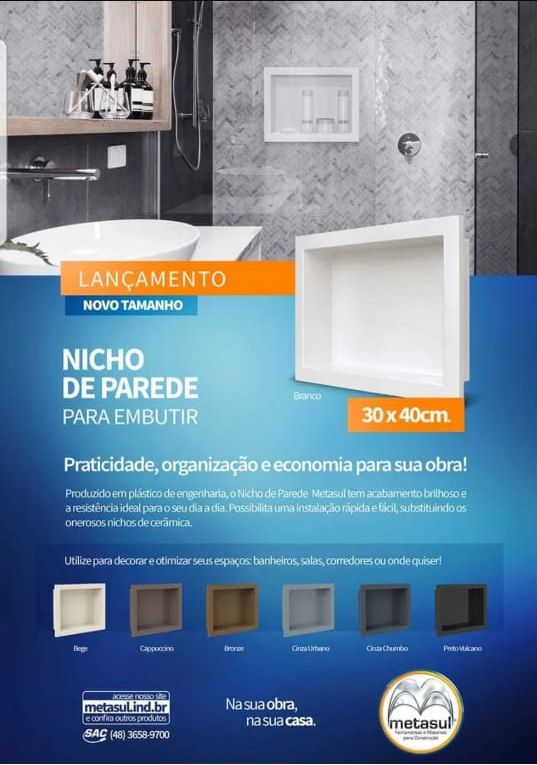 nicho de porcelanato banheiro