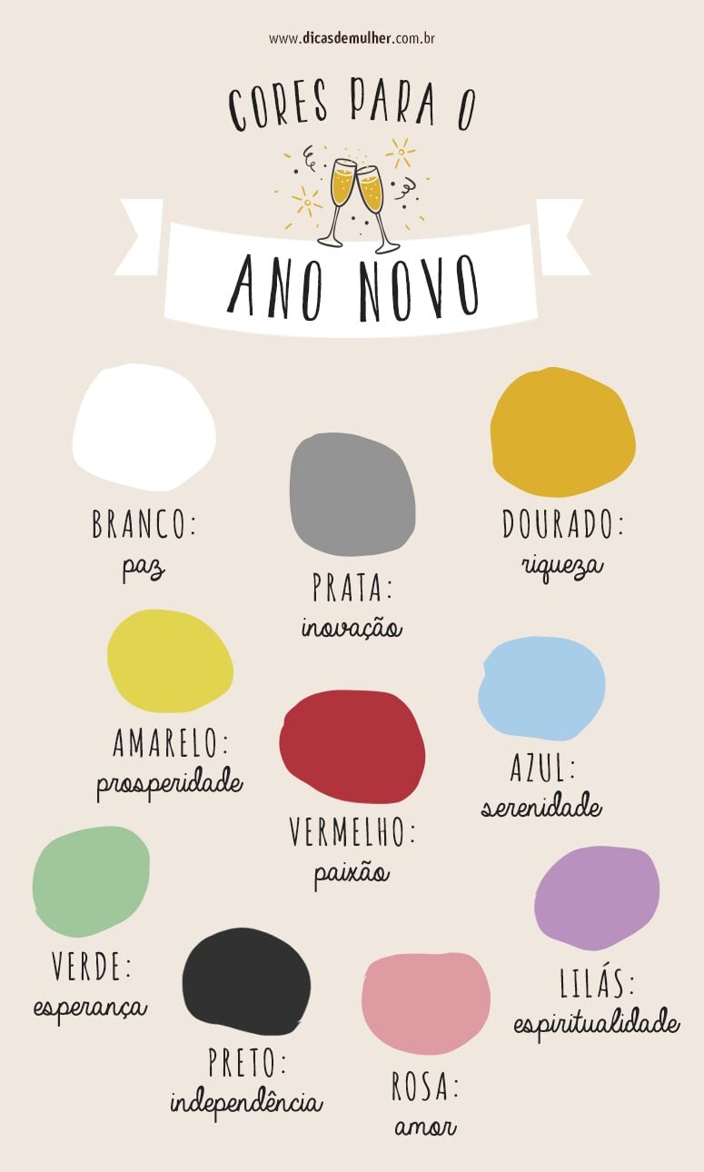 cores para amor e paz ano novo