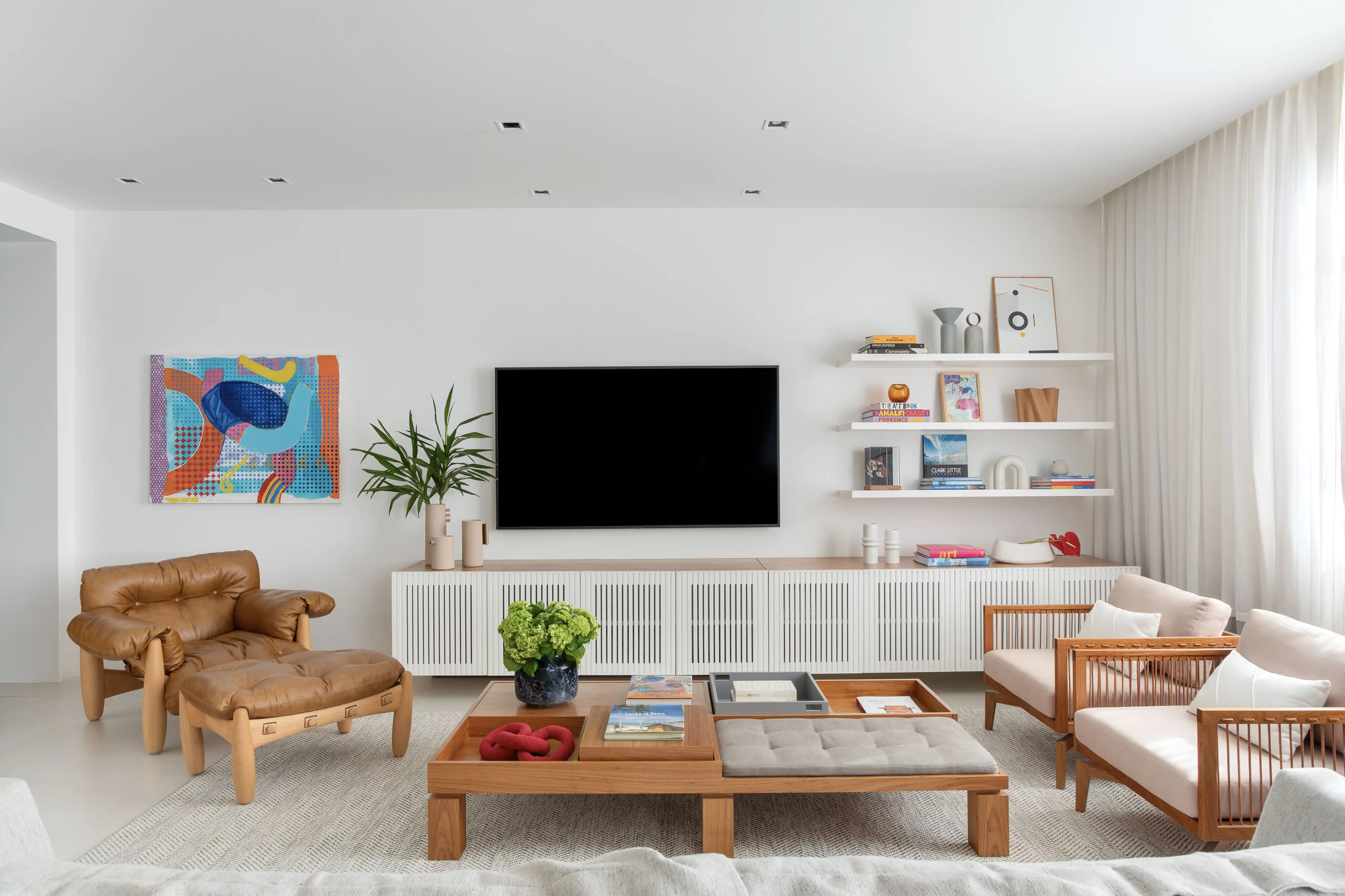 objetos de decoração para rack sala