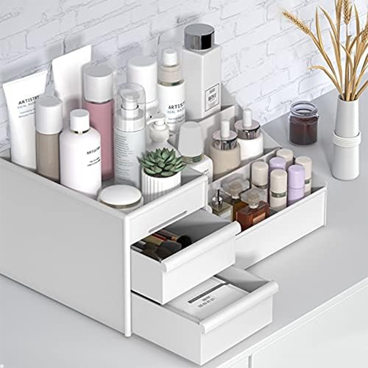 organizador de mesa branco