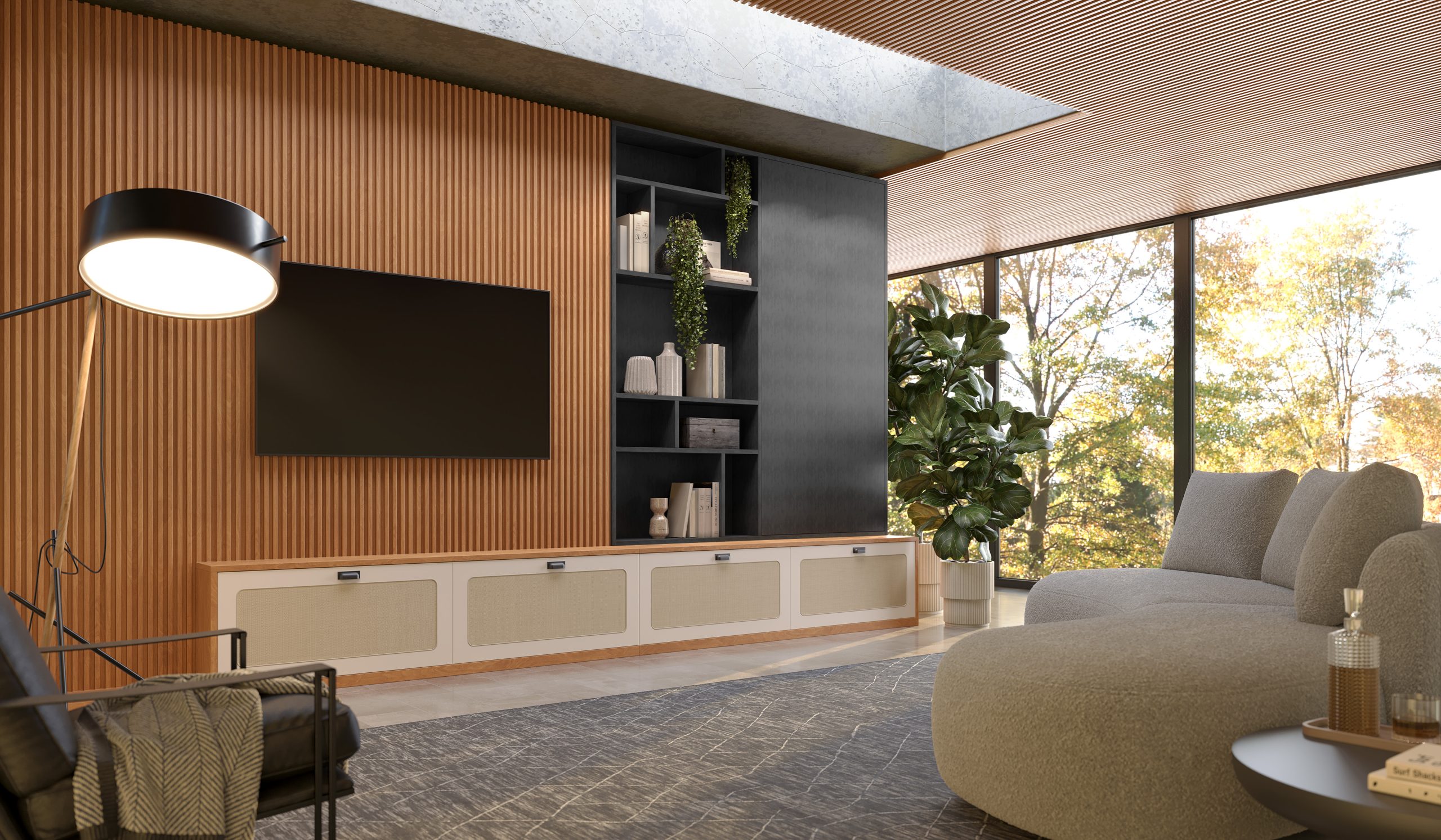 painel de madeira para decoração