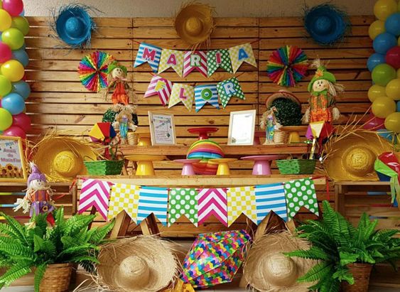 painel decoração de festa junina