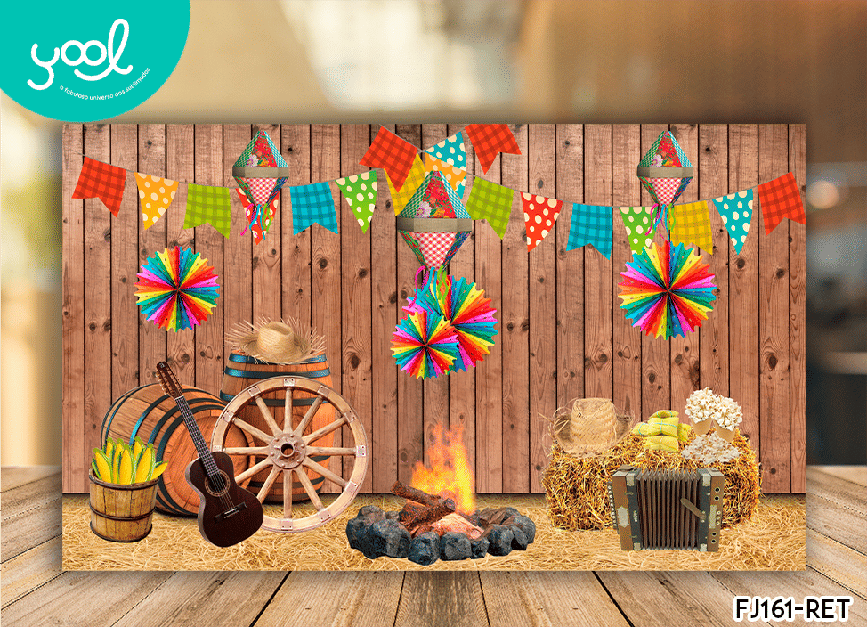 painel decoração de festa junina