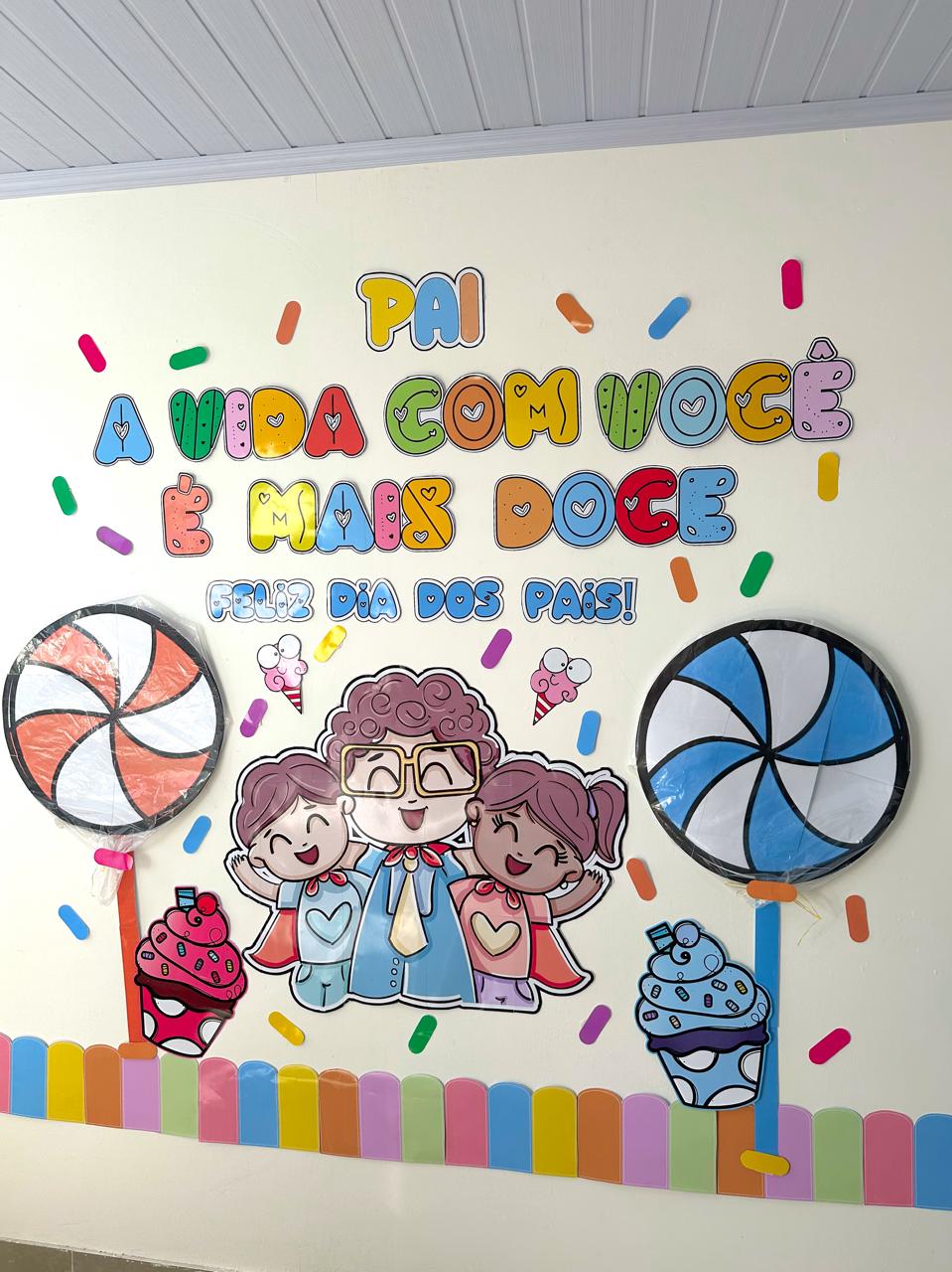 painel decoração dia dos pais na igreja