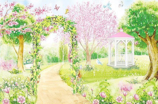 Painel Jardim Encantado 3D