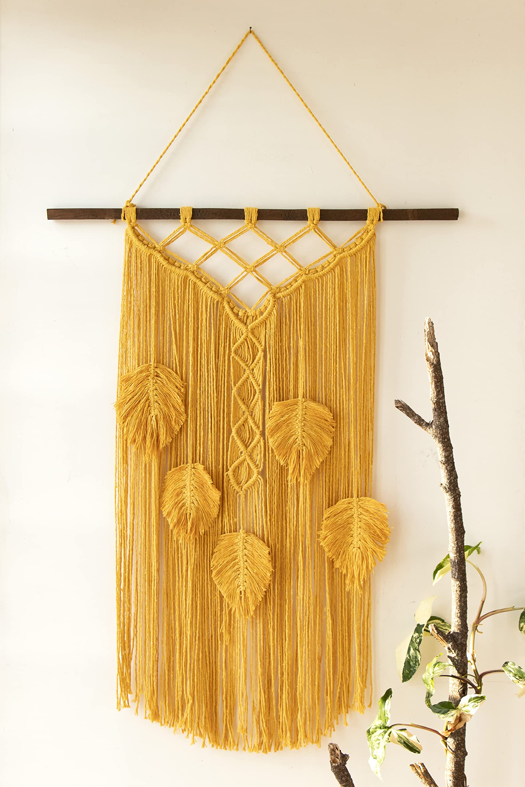 Painel macramê para sala