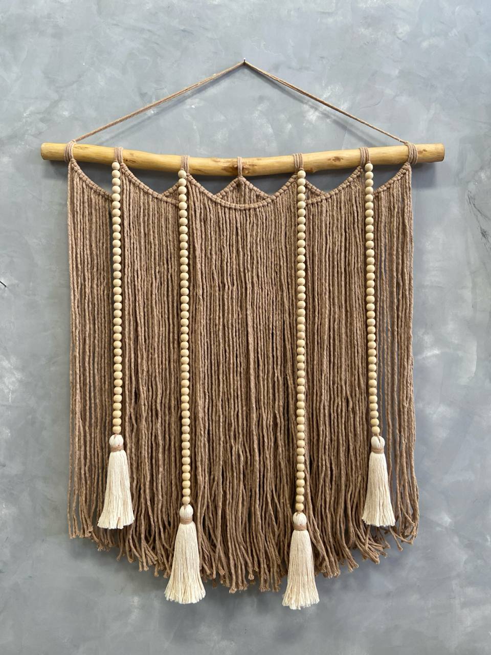 Painel macramê para quarto