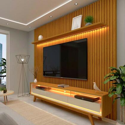 painel ripado com led