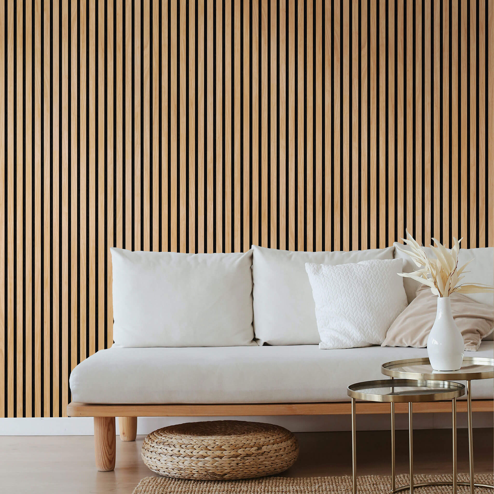 painel ripado off white