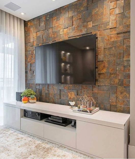 Tendências de decoração com painel de TV de porcelanato 2026