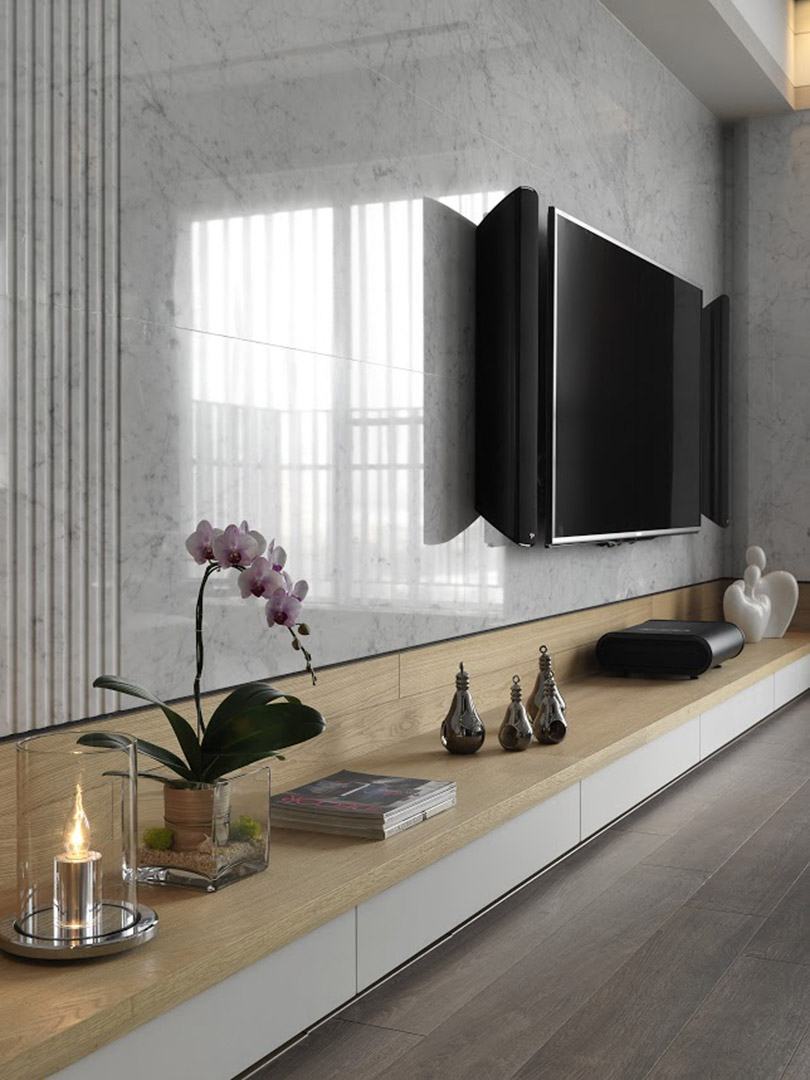 Como instalar painel de TV de porcelanato