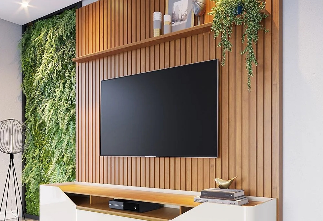 painel ripado para sala de tv
