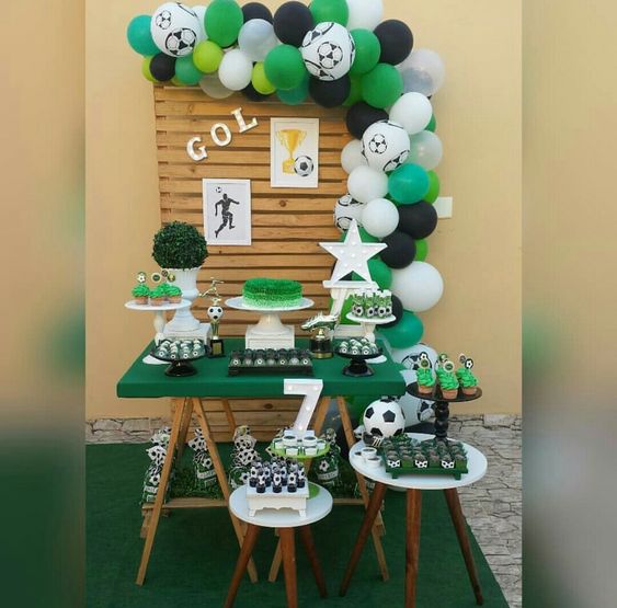 painel de balões futebol