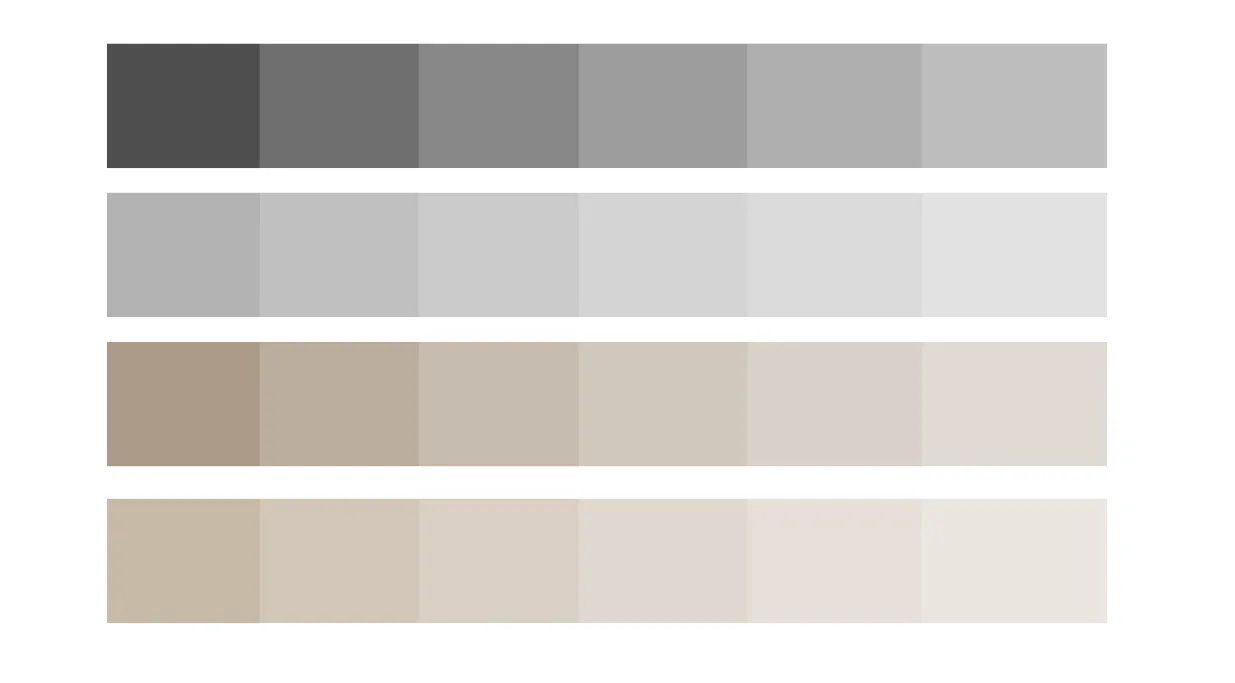 paleta de cores cinza e amarelo