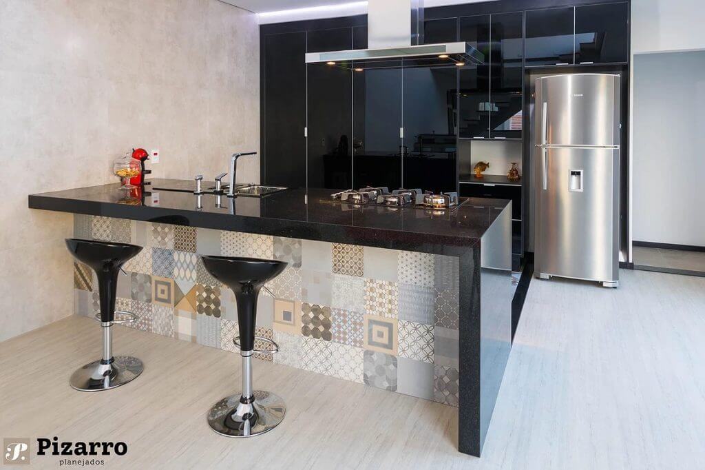 cozinha cinza e amarelo