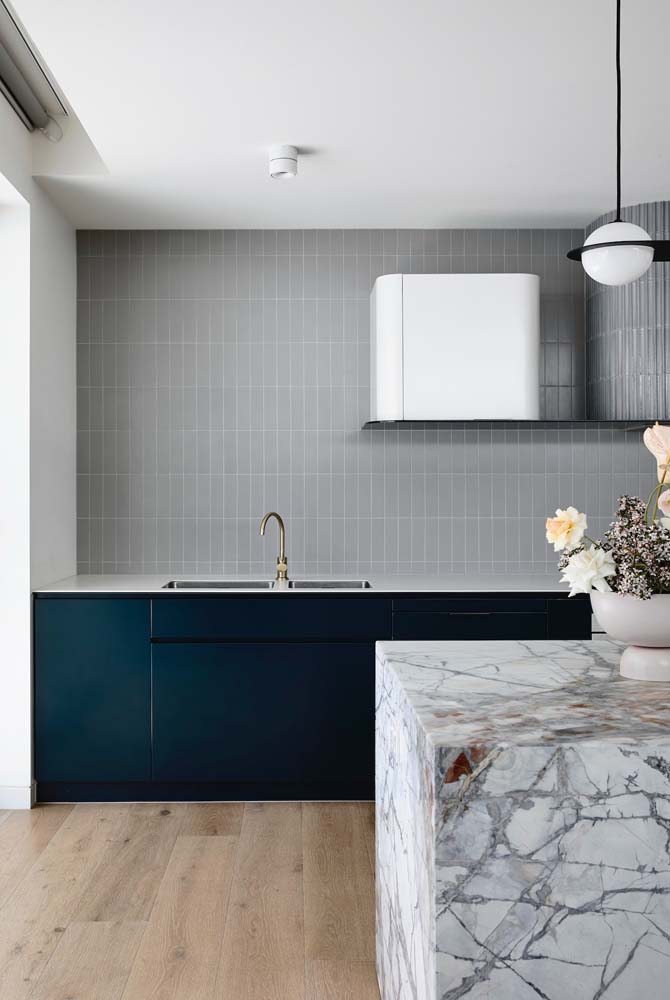 cozinha cinza e rosa