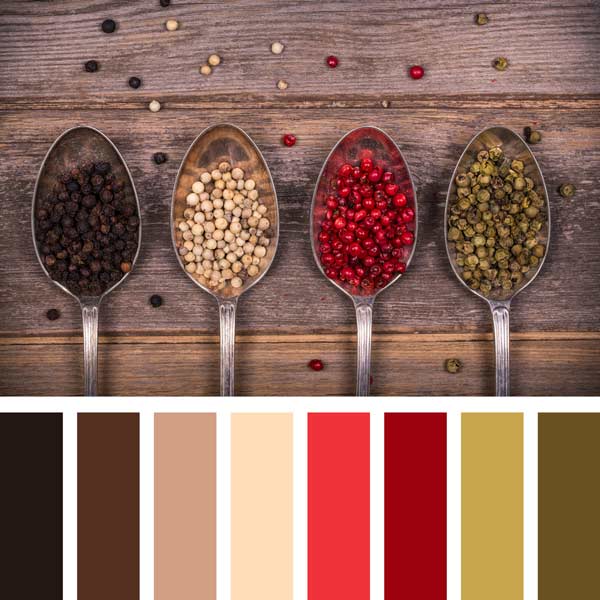 paleta de cores que combinam com vermelho