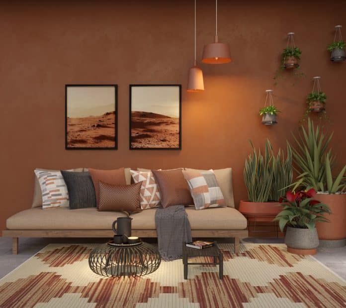 paleta terrosa inspiração decoração de interiores
