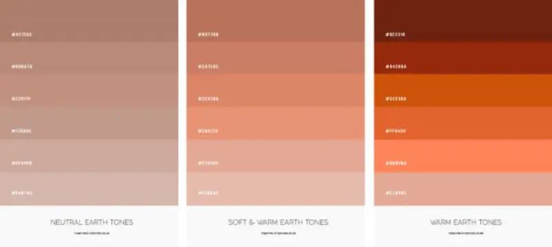 paleta terrosa inspiração decoração de interiores