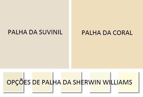 cor palha como fazer