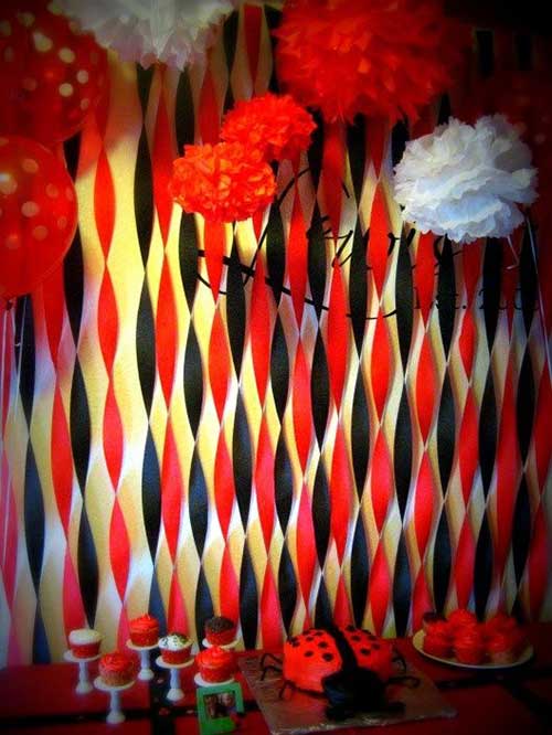 papel crepom decoração