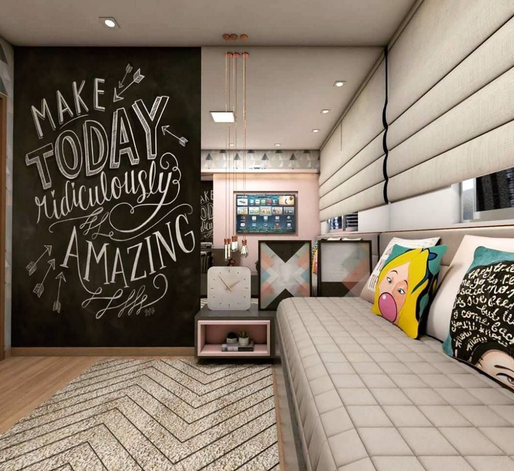 ideias de papel de parede adesivo para sala pequena