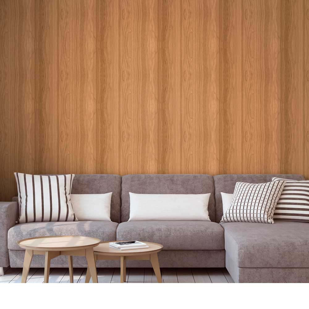 papel de parede amadeirado minimalista