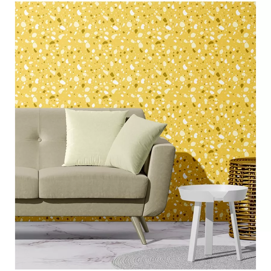 papel de parede autoadesivo amarelo