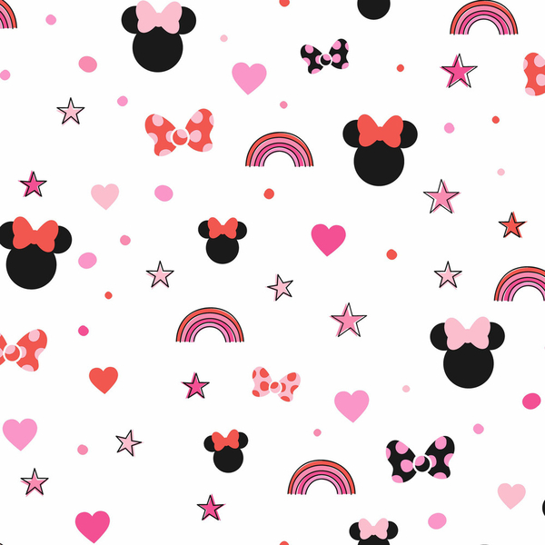 Papel de Parede Minnie com Personagens Disney