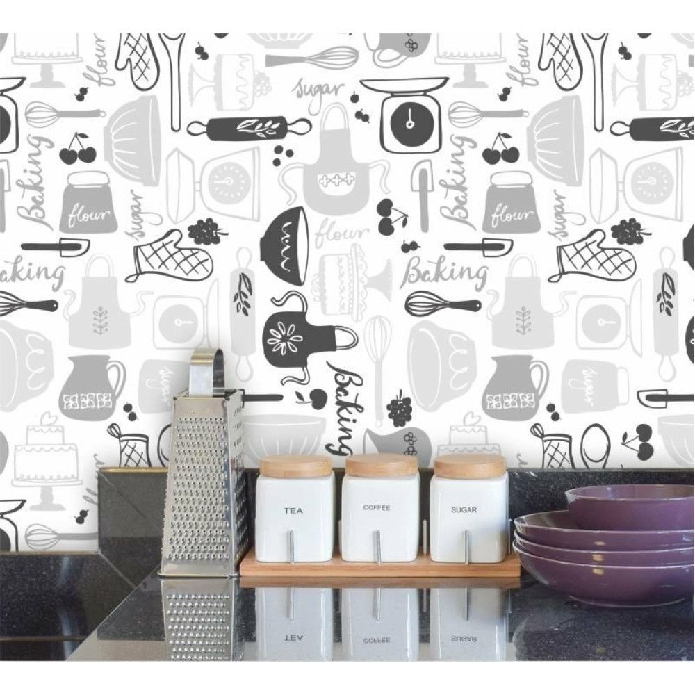 papel de parede cozinha autocolante