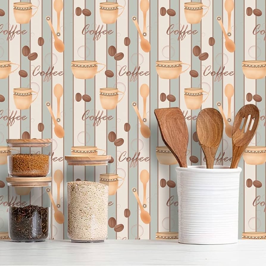 papel de parede cozinha marmorizado