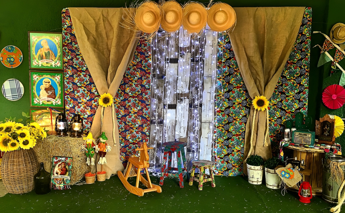 papel de parede festa junina vintage