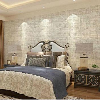 papel de parede linho bege fosco