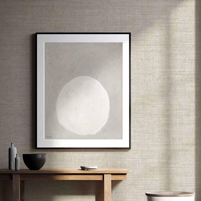 ideias de decoração com papel de parede linho para sala