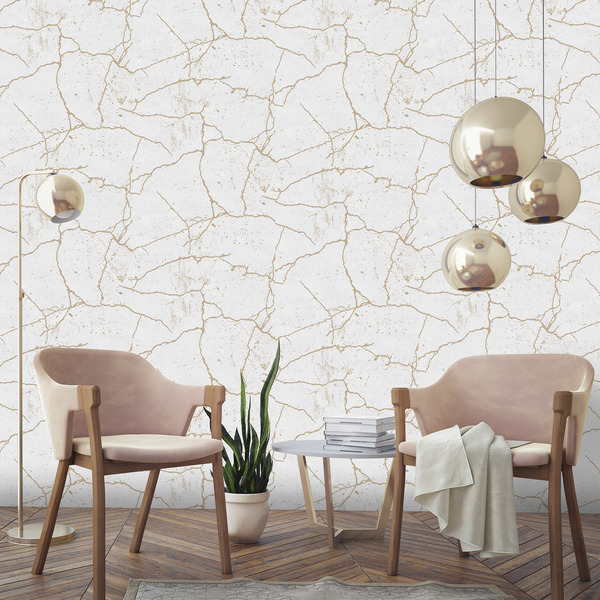 ideias de papel de parede marmore para sala de estar