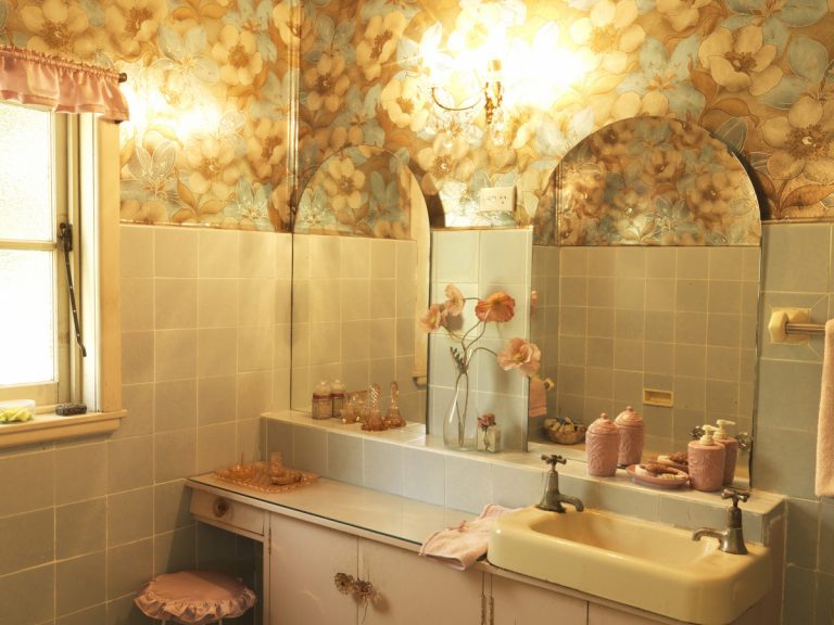 papel de parede para azulejo de banheiro