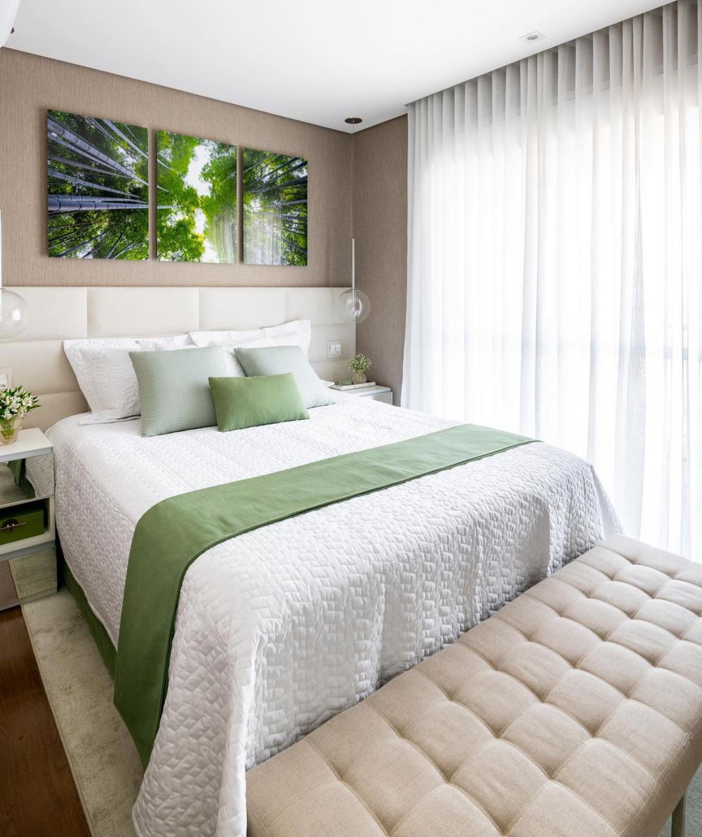 papel de parede quarto casal linho
