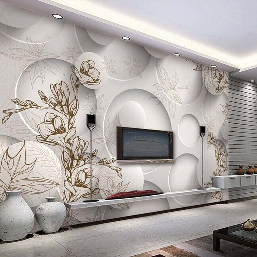 papel de parede 3d para decoração de interiores
