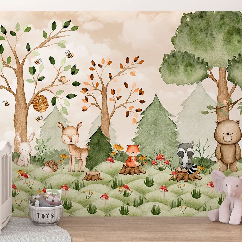 papel de parede infantil de nuvens