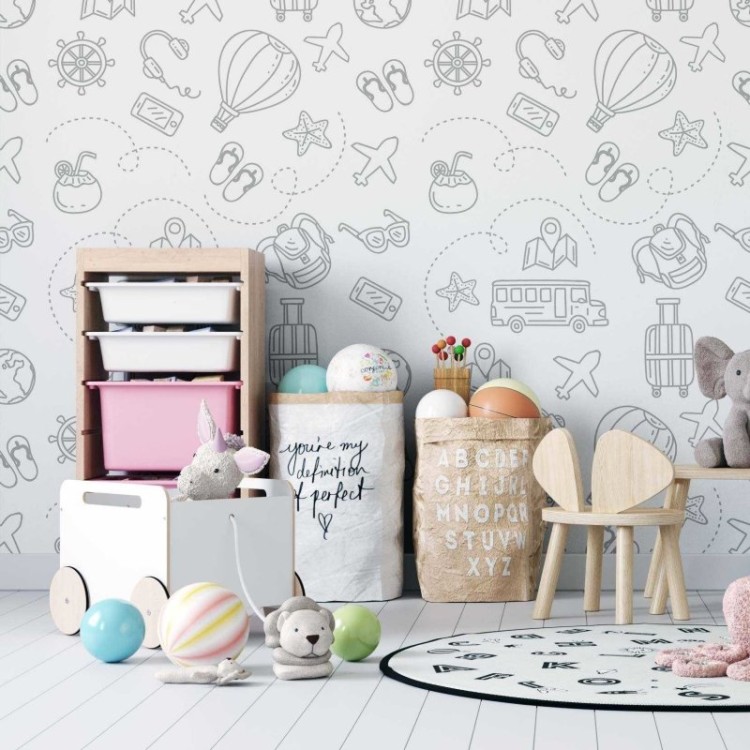 papel de parede infantil quarto de bebê