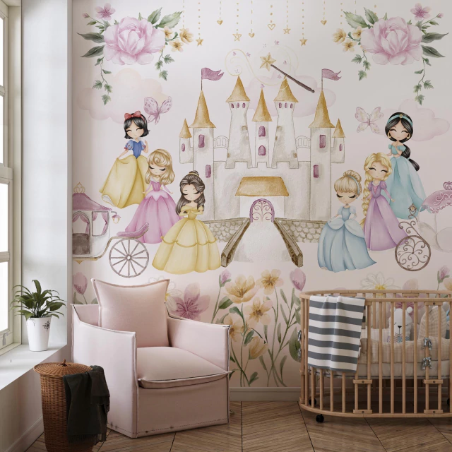 papel de parede infantil geométrico