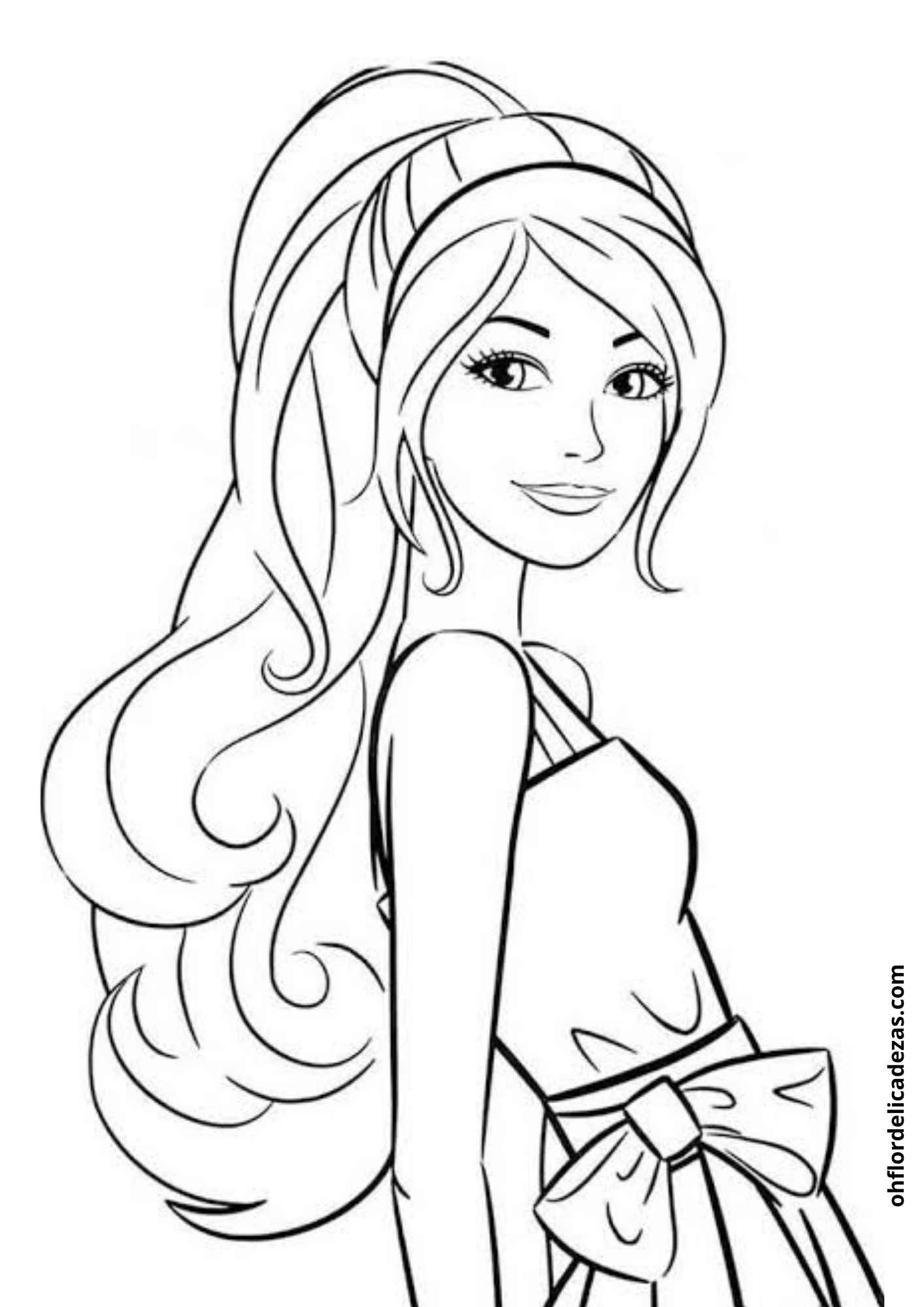 barbie para colorir paisagens