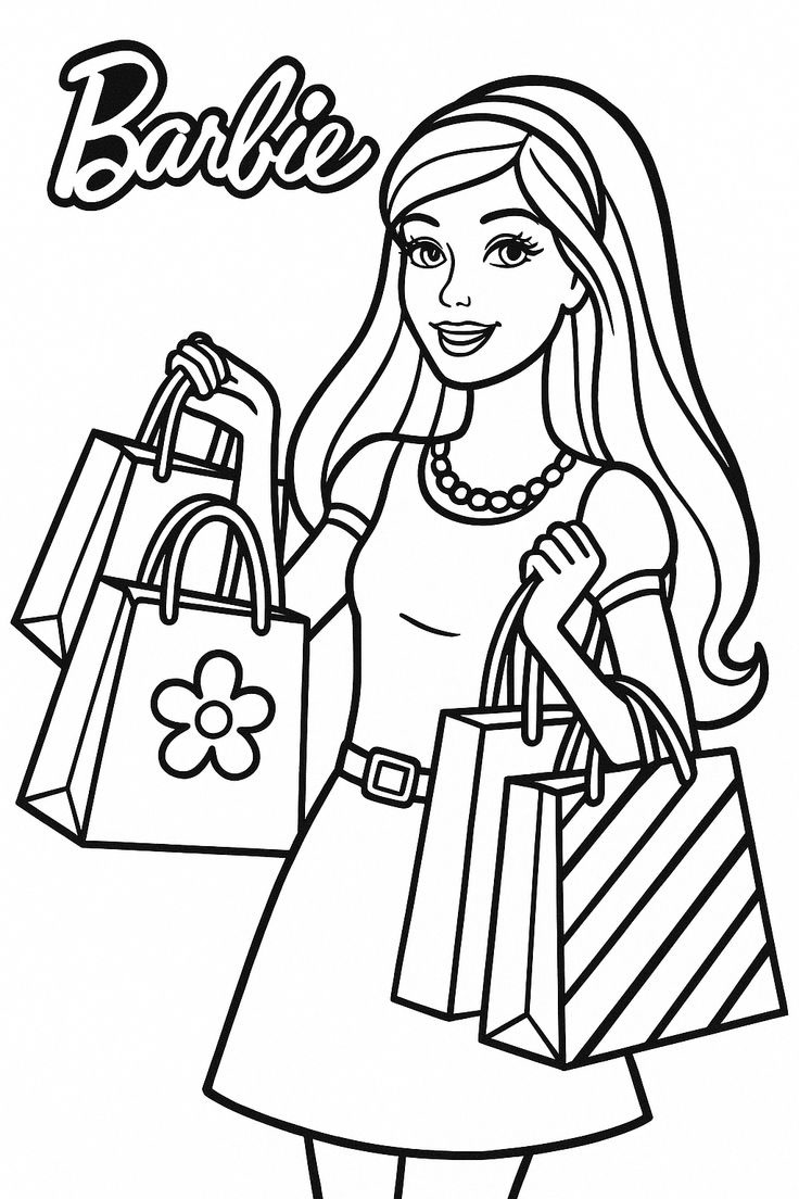 barbie para colorir e imprimir grátis