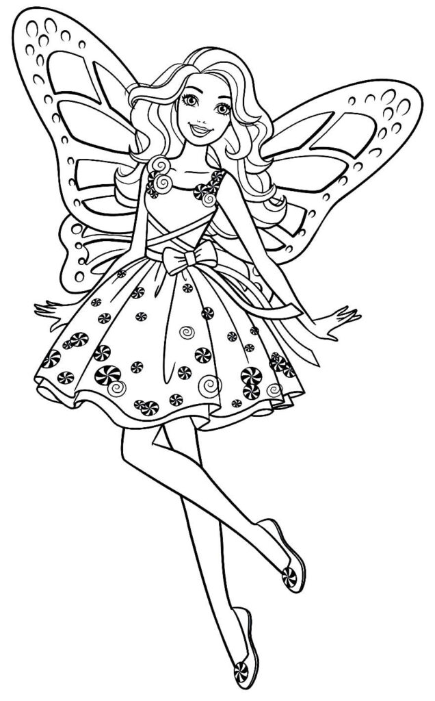 barbie para colorir e imprimir grátis
