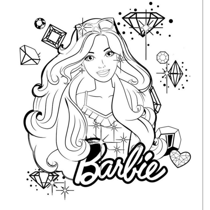 barbie para colorir personagens