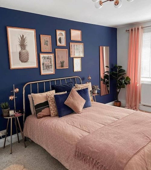 como usar azul glacial na decoração de parede