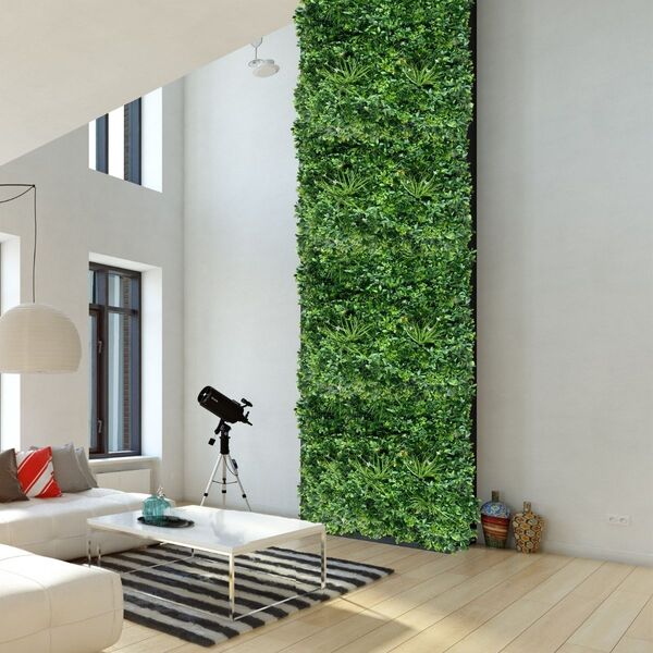 ideias criativas parede de folhas para sala