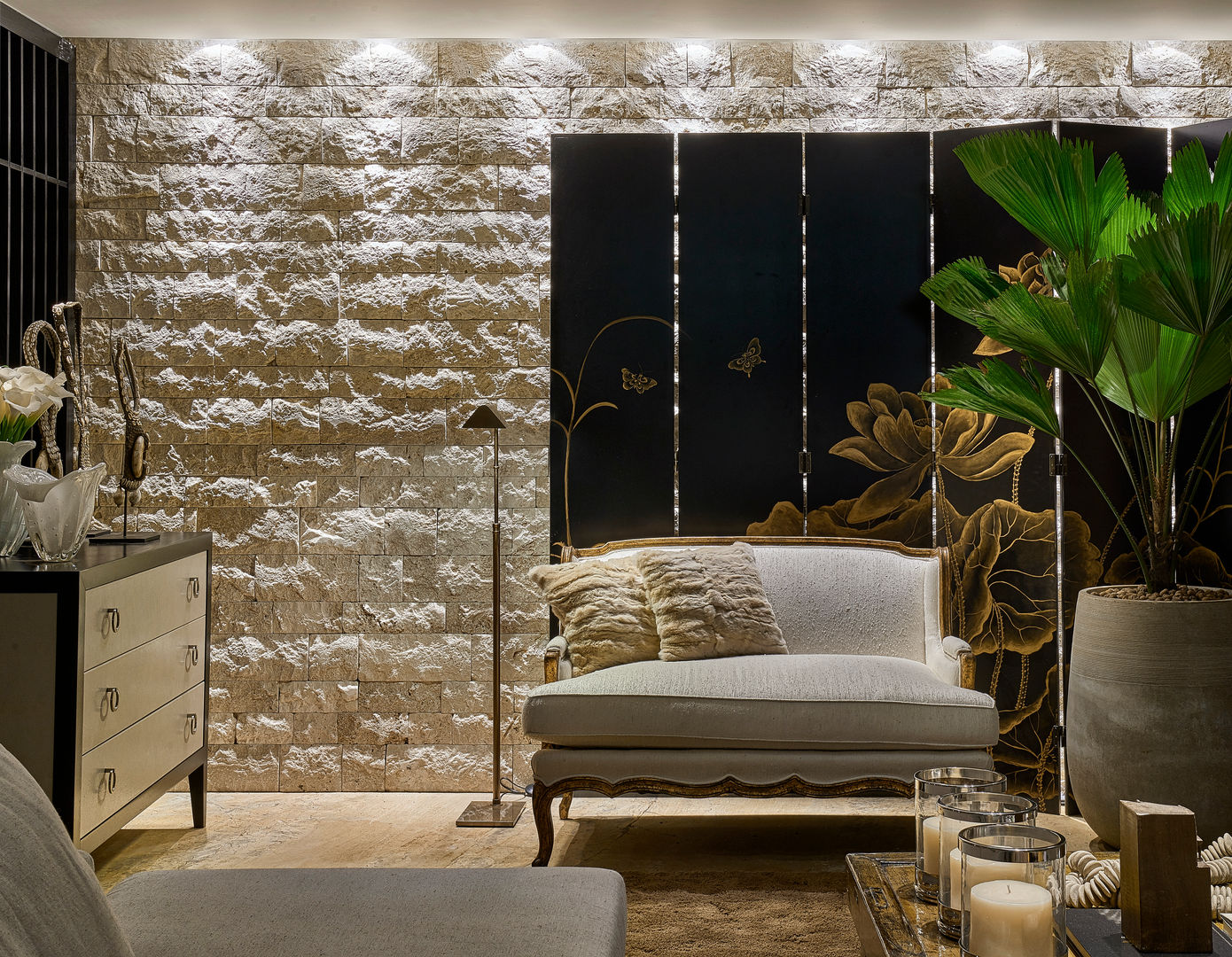 tipos de pedra natural para parede de sala