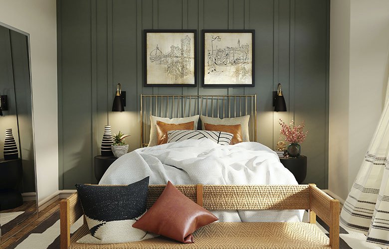 decorar parede quarto casal barato