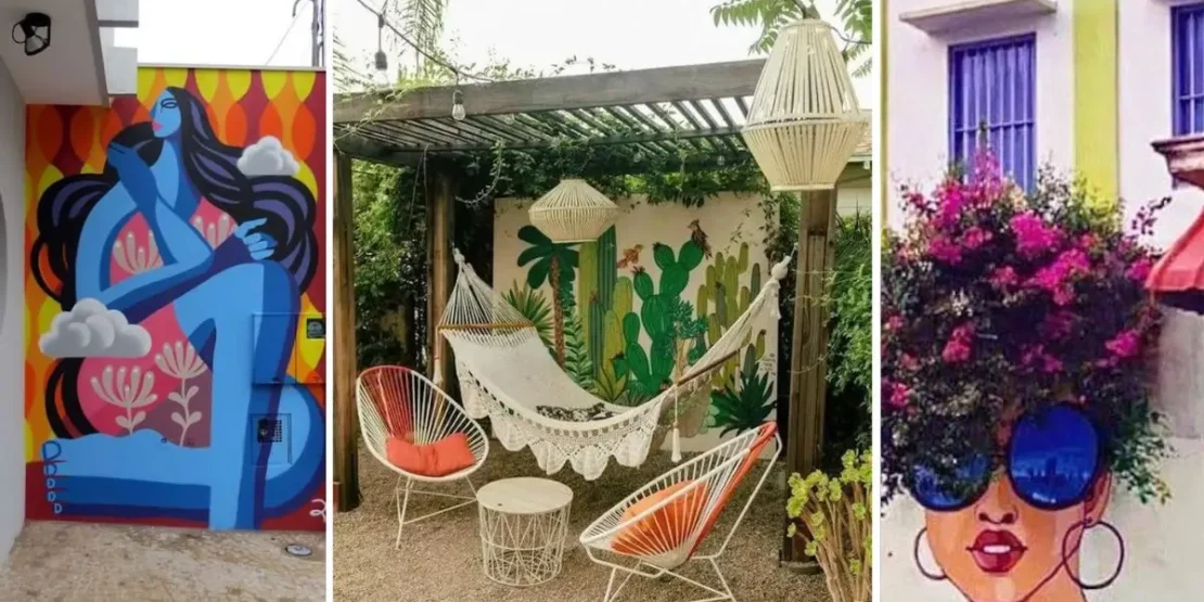 parede desenhada vs papel de parede qual escolher